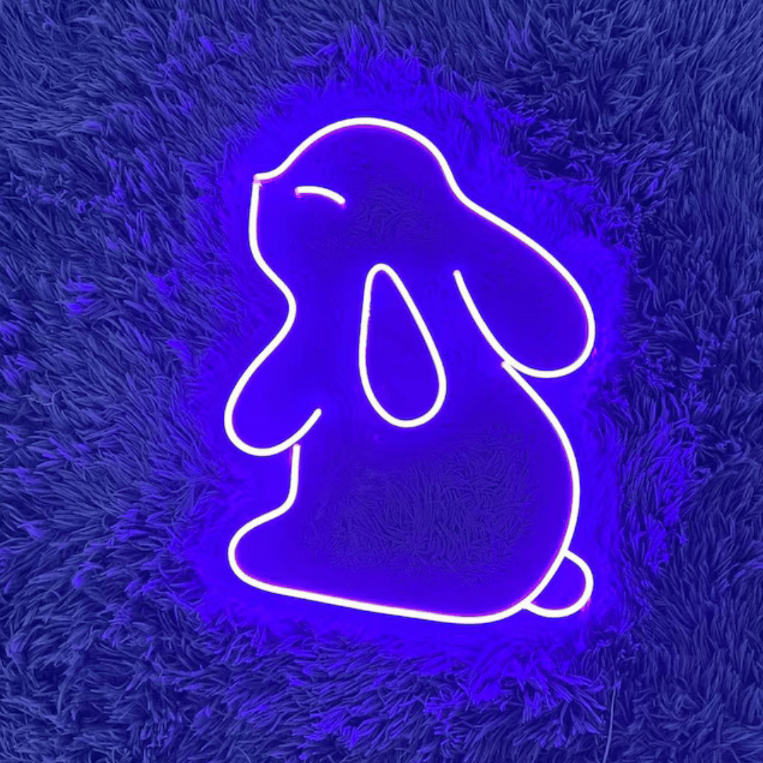 Cute Bunny Neon LED Light – Playful Wall Décor for Bedrooms & Kids’ Rooms - Memories InsiteBUNNY NEON LIGHT-7.62cm INCH-3